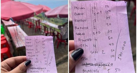 Pengunjung Kena Rp600 Ribu di Warung Wisata Gunung Dempo