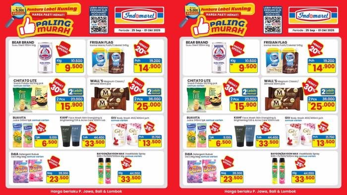 Promo Indomaret Hari Ini: Harga Terendah, Berbagai Merek Makanan dan Minuman