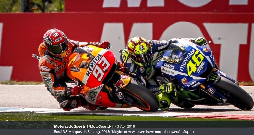 Marc Marquez Angkat Bicara Soal Tidak Dimasukkan Valentino Rossi sebagai Rival