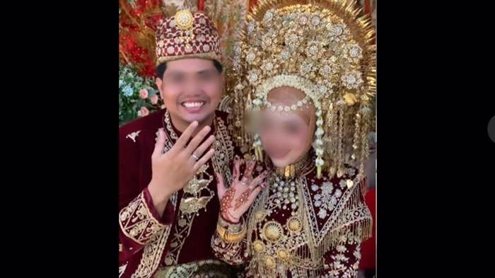 Gilang Hadiri Pemakaman Istri Tewas Saat Bulan Madu di Solok dengan Selang Oksigen Masih Terpasang